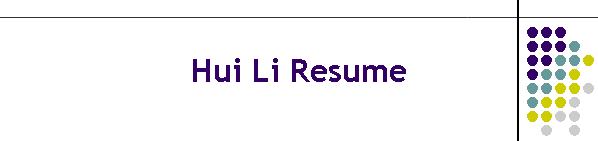 Hui Li Resume